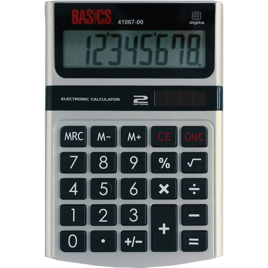 Basics® 8-Digit Dual Power Desktop Calculator