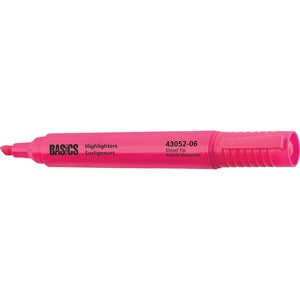 Basics® Highlighters Pink 12/box
