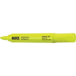 Basics® Highlighters Yellow 12/box