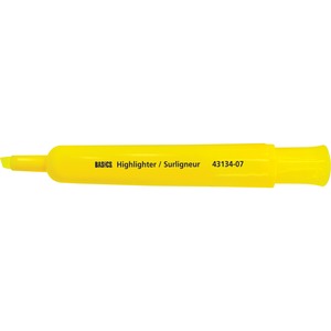 Basics® Canister Highlighters Chisel Tip Yellow 10/box