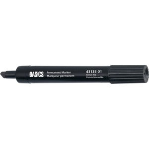 Basics® Permanent Marker Chisel Tip Black 12/box