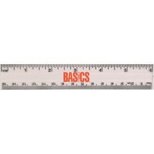 Basics® Flexible Transparent Ruler 6"