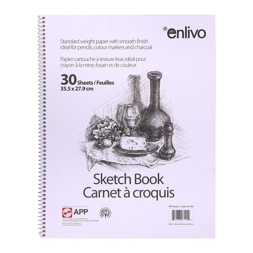 Enlivo Coil Sketch Book 14"x11" 30 Sheets