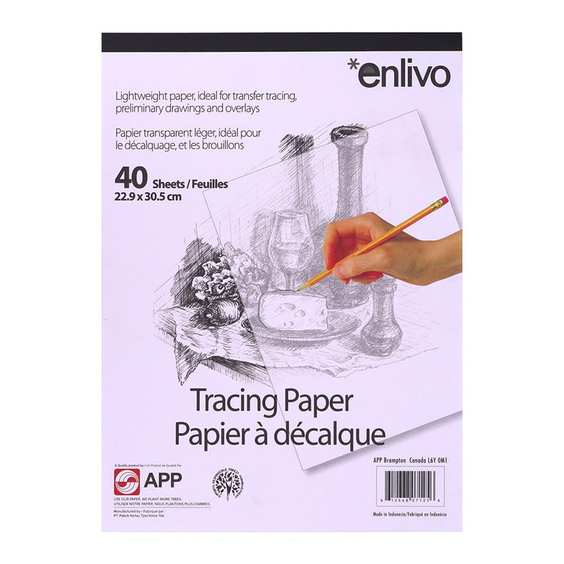 Enlivo Tracing Paper 9"x12" 40/pkg