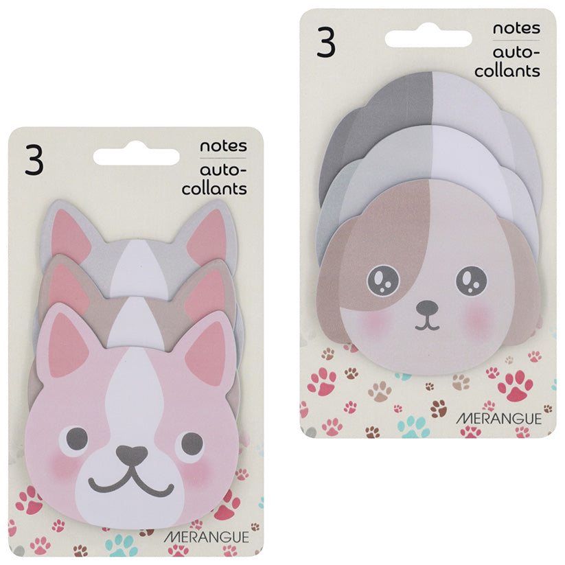 Merangue Dog Themed Sticky Notes 3/pkg