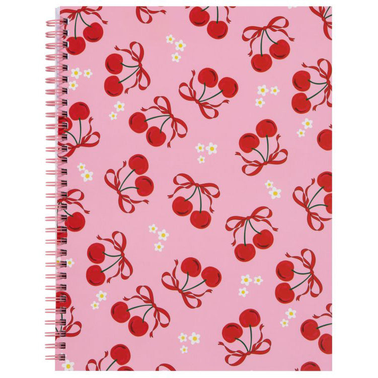 Merangue Cherry & Bows Coil Notebook