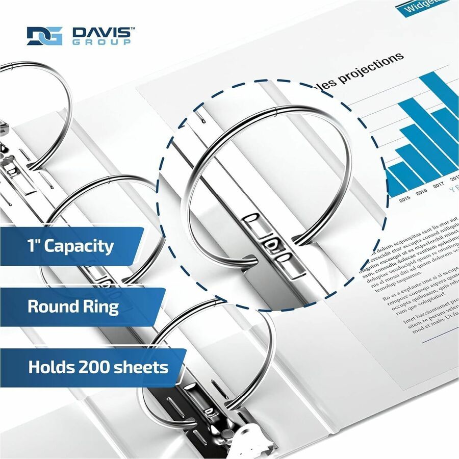 Davis Group® Essential Premium Economy Round Ring Binder (Pink 1")