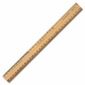 Acme United Plain Edge Double Bevel School Ruler 30Cm Hardwood