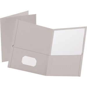 Oxford Letter 2 Pocket Folder Grey