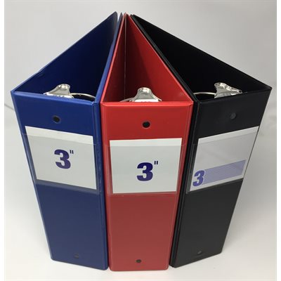 3" School Binder, 11 X 8.5 Inches, Assorted Colours