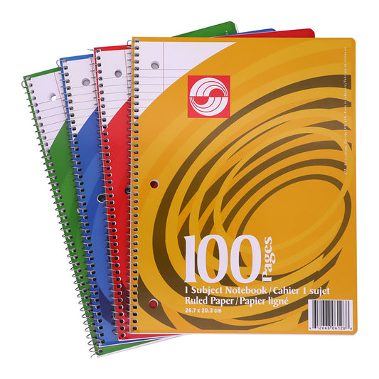 APP Coil Exercise Book Ruled with Margin 1-Subject 100 Pages