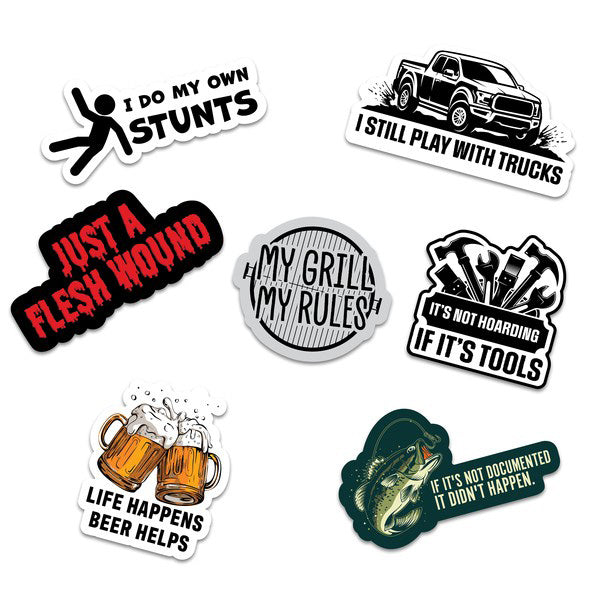 Avery Removable Vinyl Stickers Male Sarcasm 7/pkg