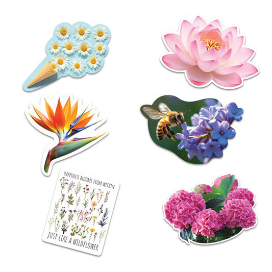 Avery Removable Vinyl Stickers Flowers 6/pkg