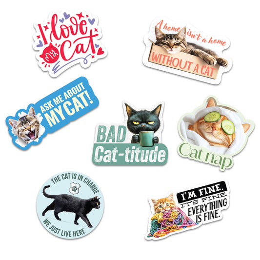 Avery Removable Vinyl Stickers Cats 6/pkg