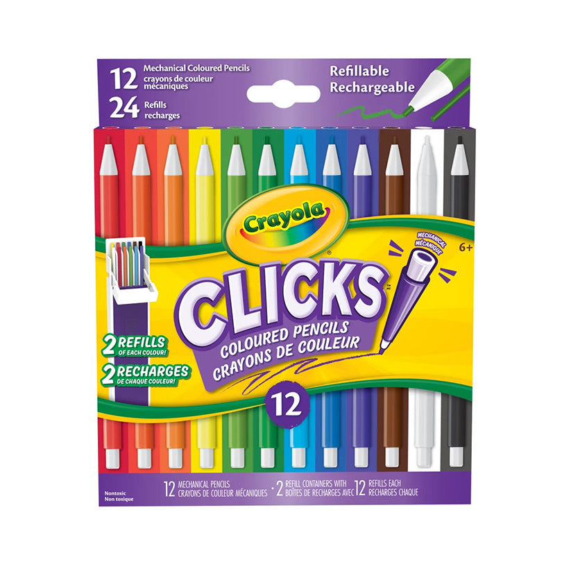 Crayola Clicks Mechanical Coloured Pencils 12/pkg
