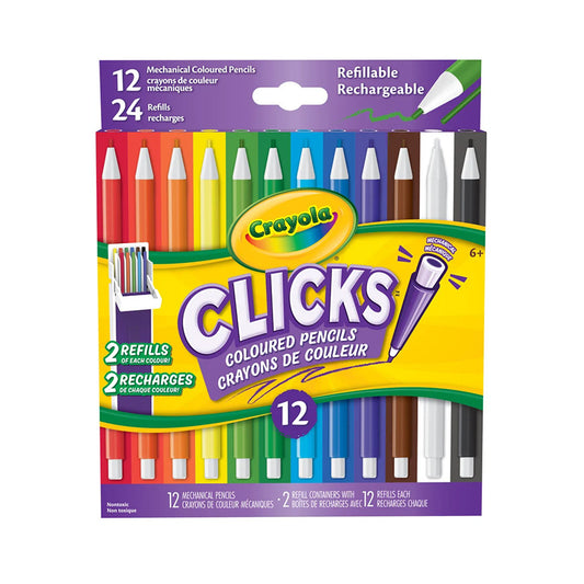Crayola Clicks Mechanical Coloured Pencils 12/pkg