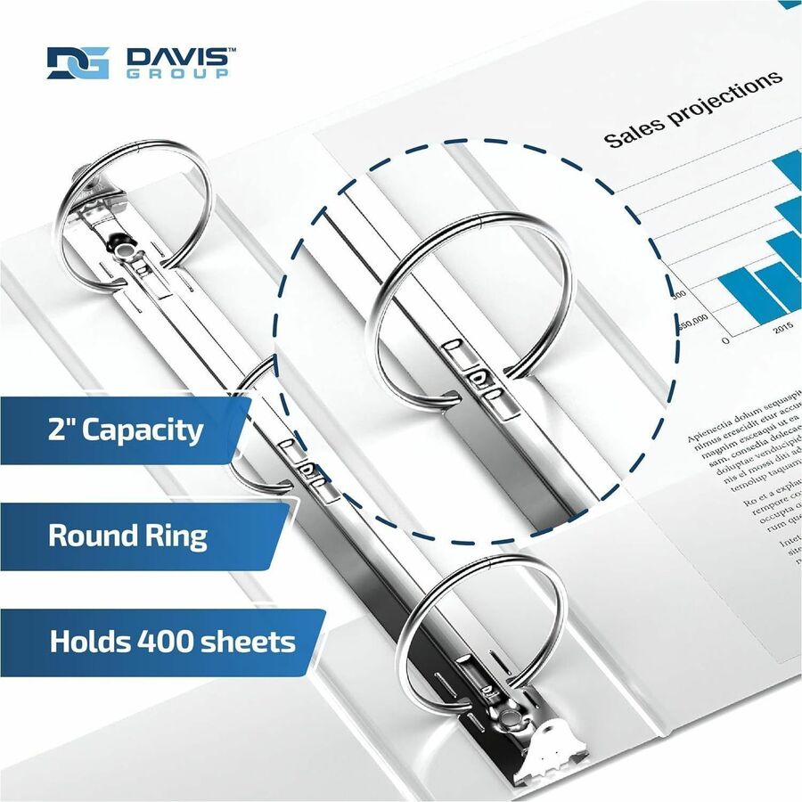 Davis Group Premium Economy, Round Ring, Binder, (Orange, 2")