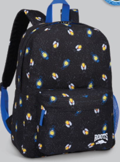 BCKPK W/LUNCH BAG&PNCL CS ROOTS BK FIREFLY