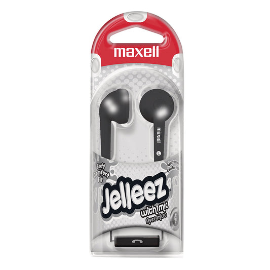 Maxell Jelleez Stereo Earbuds with Mic Black