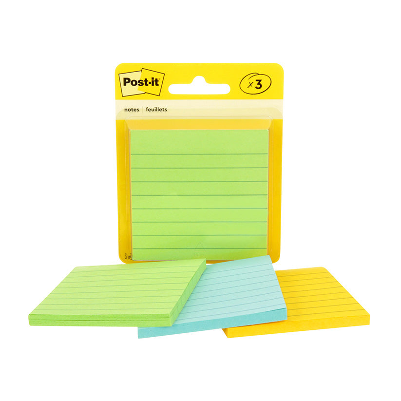 Post-it Notes Floral Fantasy Collection 3"x3" Lined