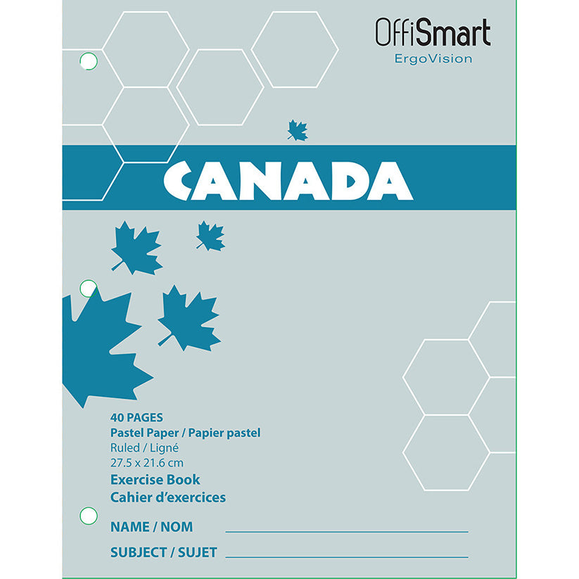 OFFISMART ErgoVision Ruled Exercise Notebook Pastel Green 40 Pages