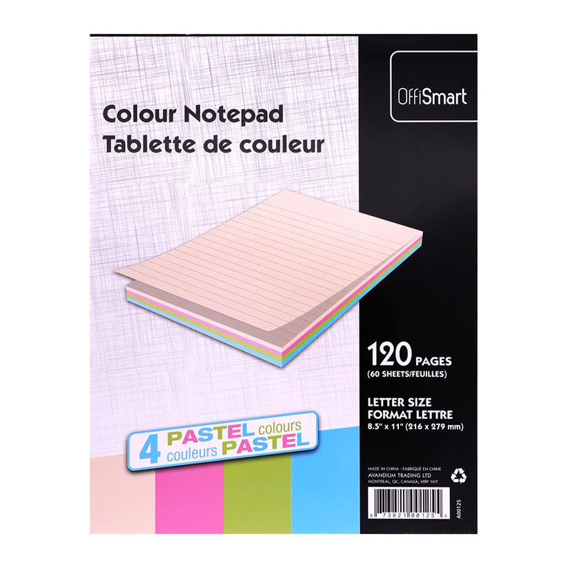 OFFISMART Pastel Writing Pad Ruled 120 Pages