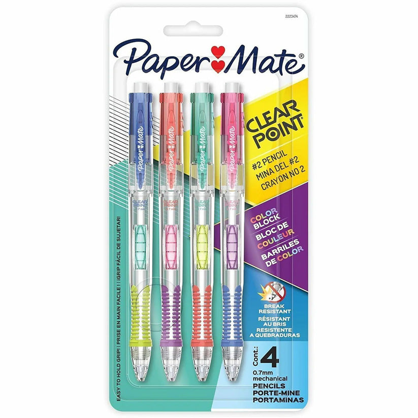Paper Mate Clearpoint Color Block 0.7mm Mechanical Pencils