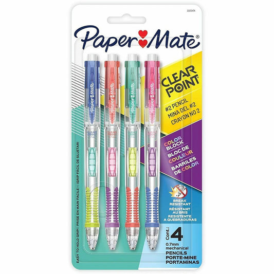 Paper Mate Clearpoint Color Block 0.7mm Mechanical Pencils
