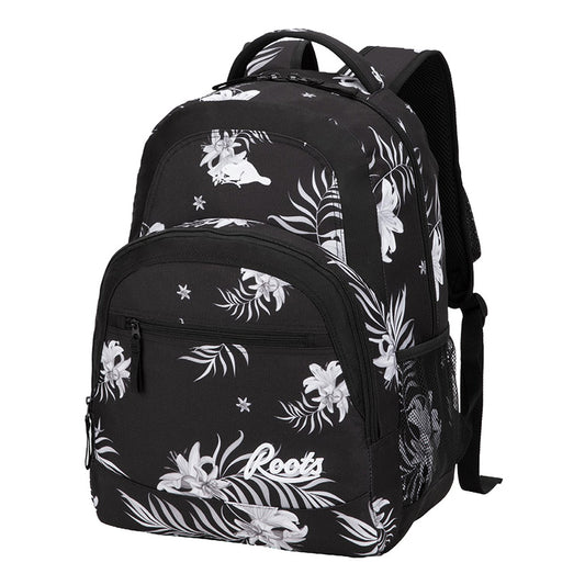Roots Laptop Backpack Black/White Floral