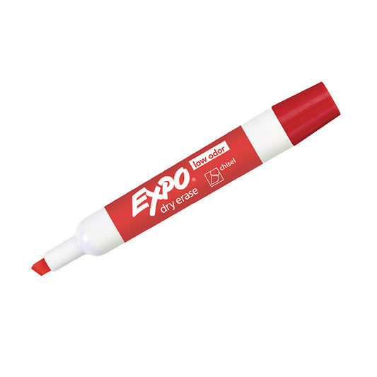 Expo Low Odour Dry Erase Chisel Tip Marker Red