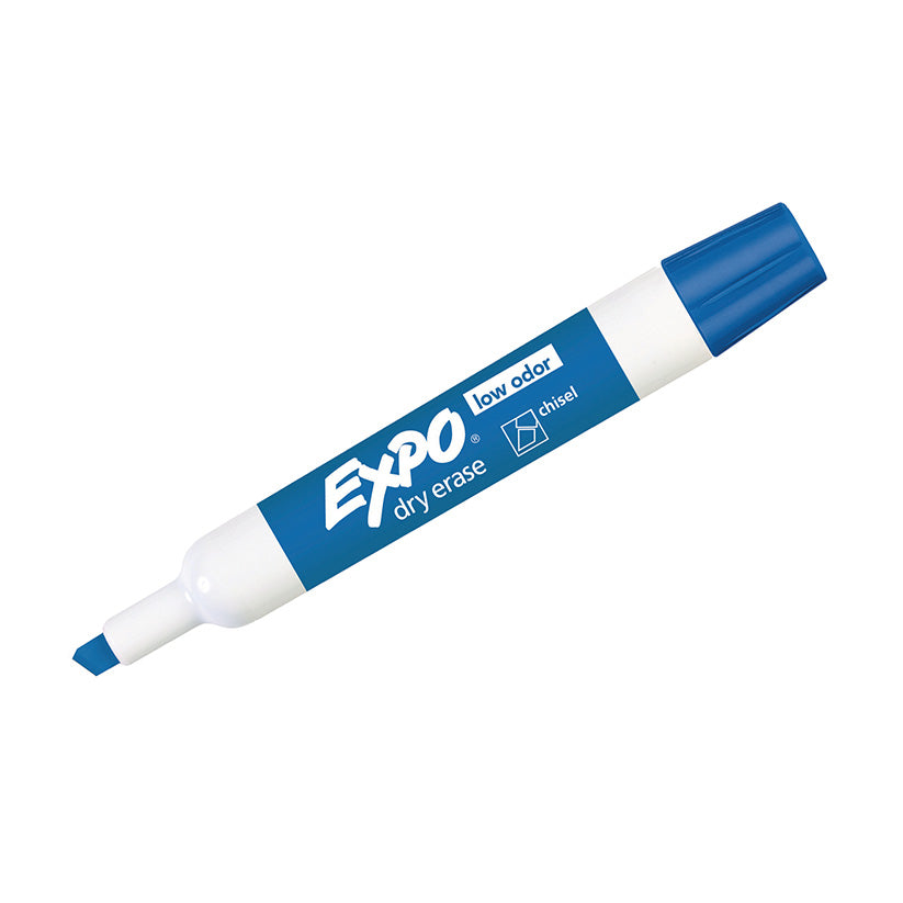 Expo Low Odour Dry Erase Chisel Tip Marker Blue