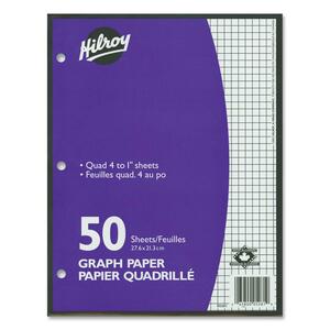 Hilroy 4:1" Two-Sided Quad Ruled Filler Paper