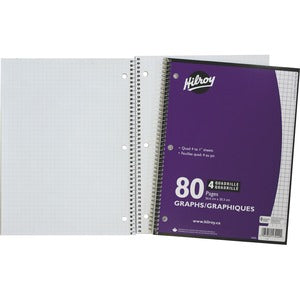 Hilroy 4:1 Executive Coil One Subject Notebook. 11X8 80P