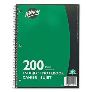 Hilroy Executive Coil One Subject Notebook 11X8 200P