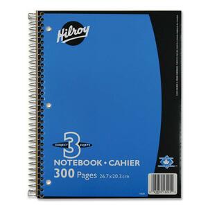 Hilroy Executive Coil Three Subject Notebook 8x10 300P