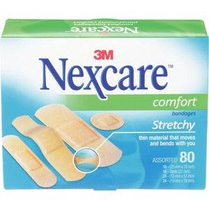 3M Nexcare Comfort Strips Bandage 80Pk