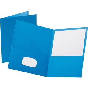 Oxford Letter 2 Pocket Folder Light Blue