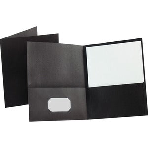 Oxford Letter 2 Pocket Folder Black