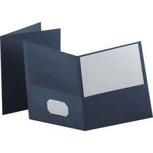 Oxford Letter 2 Pocket Folder Dark Blue